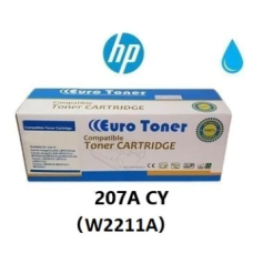Toner compatible HP 207A CYAN W2211A AVEC PUCE