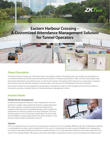 Couverture du document ZKTeco : Eastern Harbour Crossing