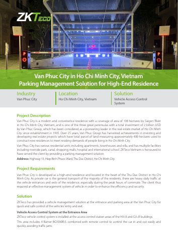 Couverture du document ZKTeco : Van Phuc City