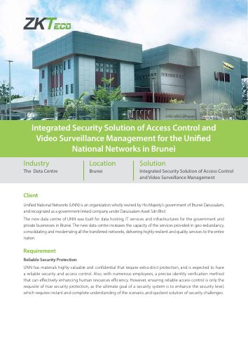 Couverture du document ZKTeco : Unified National Networks (UNN)