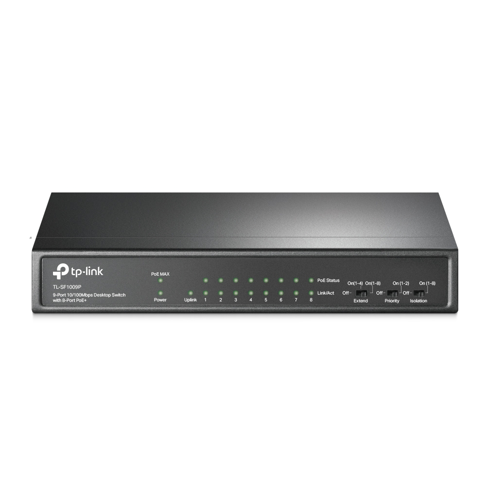 SF1009P TP-Link - Switch PoE+ 8 ports 10/100 Mbps
