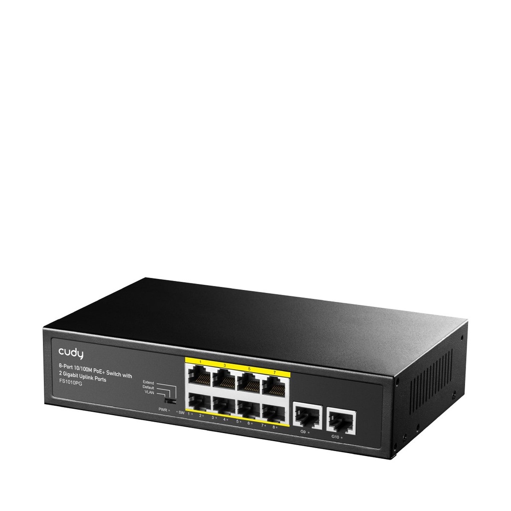 FS1010PG Cudy - Switch PoE+ 8 ports 10/100 Mbps, 2 ports Gigabit, 120 W