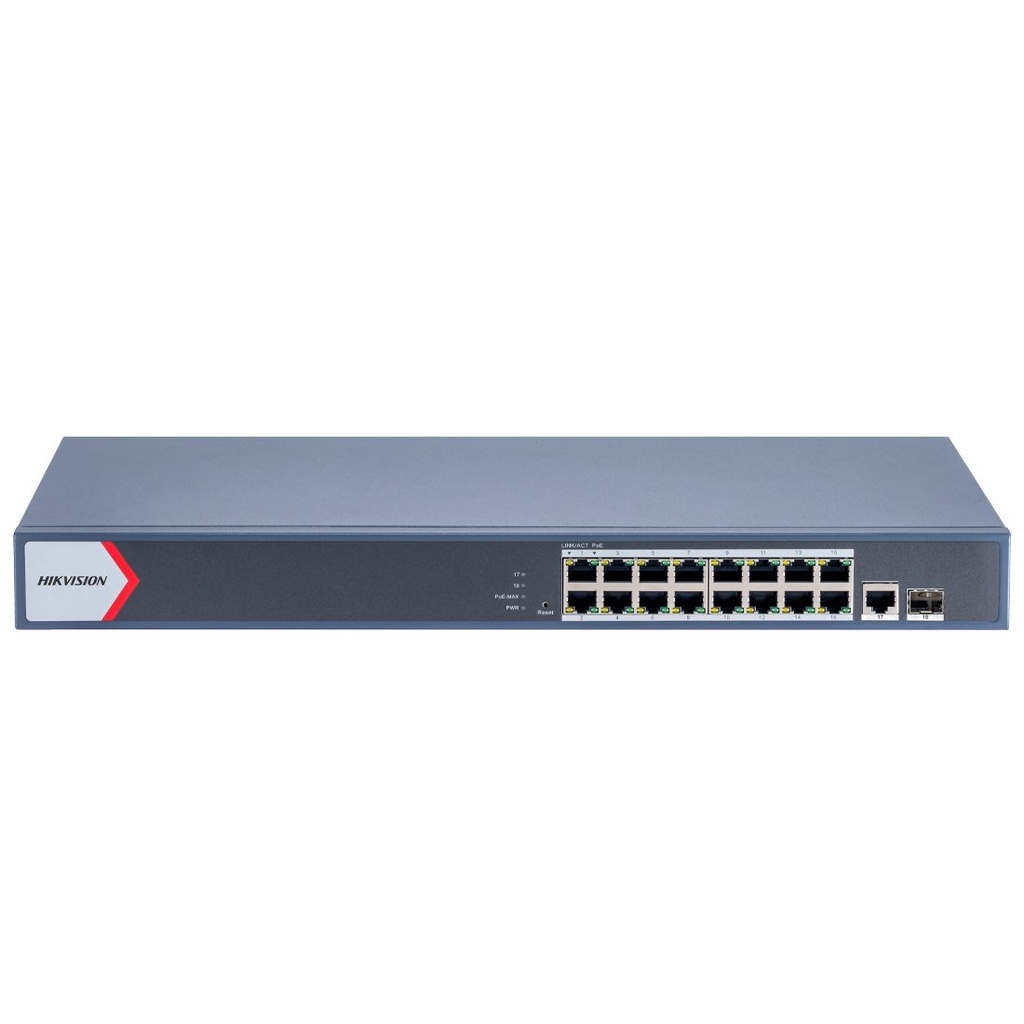 DS-3E1518P-EI Hikvision - سويتش PoE ‏16 منفذا Gigabit