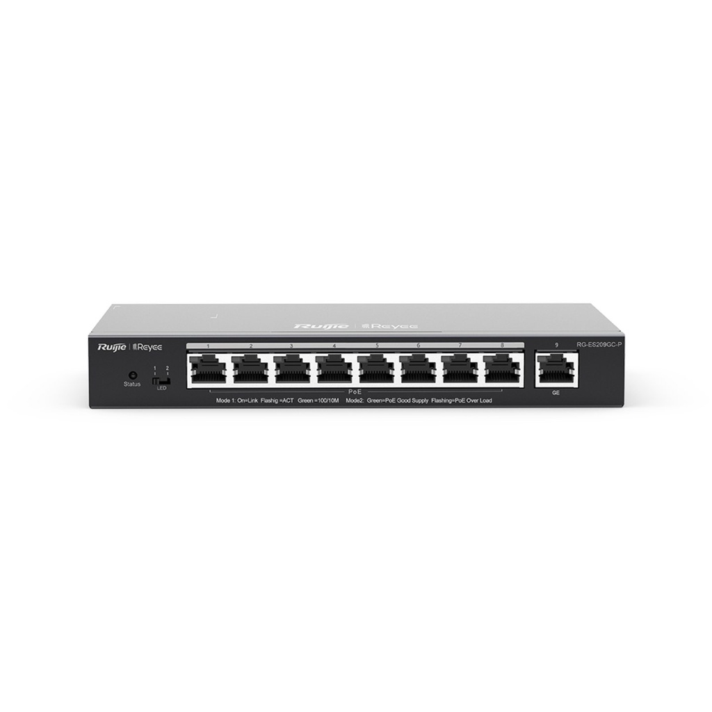 RG-ES209GC-P Ruijie - Switch PoE smart 9 ports Gigabit
