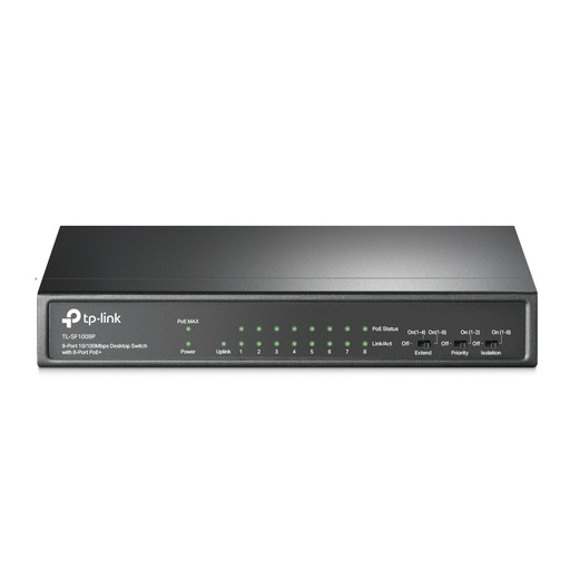 SF1009P TP-Link - سويتش PoE+ ‏8 منافذ ‎10/100 Mbps‎
