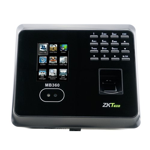 MB360/ID ZKTeco - جهاز تسجيل الحضور البيومتري، التحكم في الوصول بالبطاقة والبصمة
