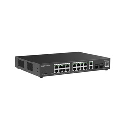 RG-ES220GS-P Ruijie - سويتش 20 منفذا Gigabit، ‏16 منفذا PoE+ 250 W