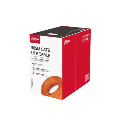 PFM922I-6UN-C Dahua - كابل شبكة UTP Cat 6 متوافق مع PoE، 305 m